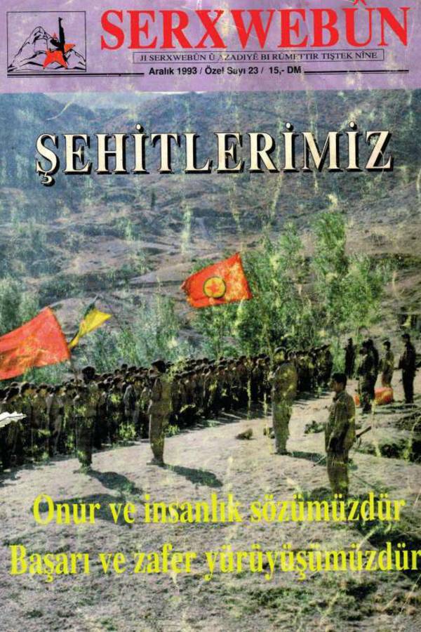 Serxwebûn — Aralık 1993 Özel Sayı 23 — Şehitlerimiz